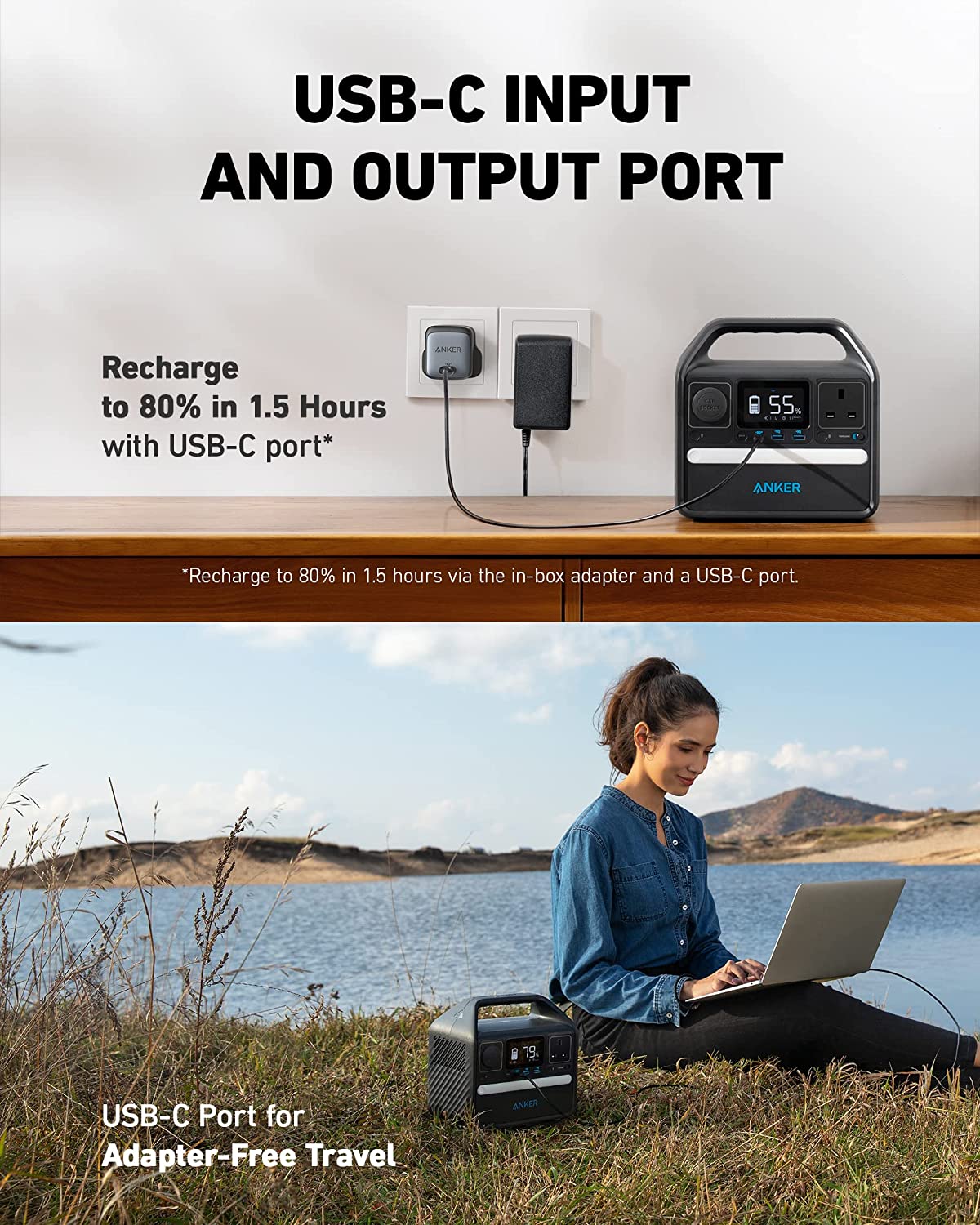 ANKER 521 Portable Power Station 256Wh