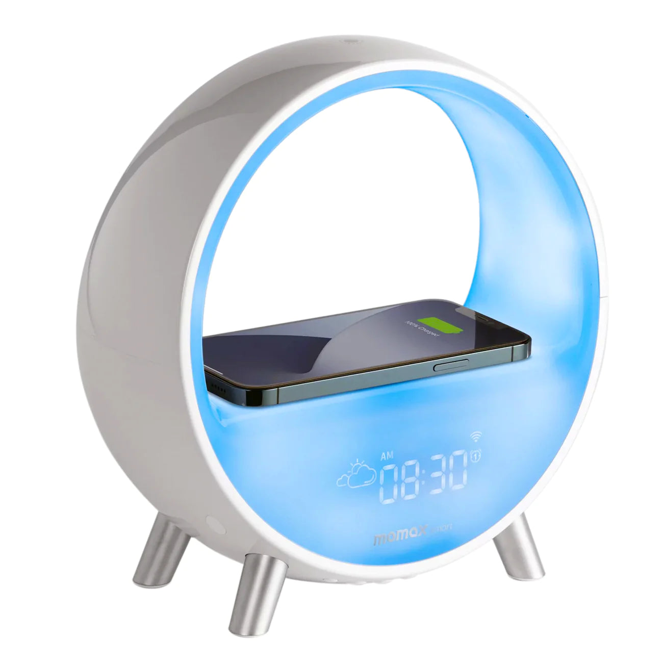Momax Zense Lamp Clock With Wireless Charger
